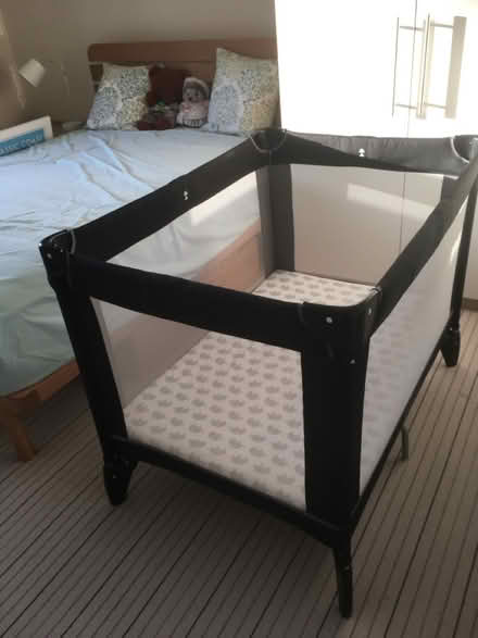 Photo of free Travel cot plus extras (Letchworth Lordship estate) #1