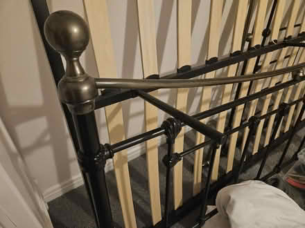 Photo of free Metal king-size bed frame (Bromsgrove B60) #1