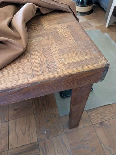 Photo of free Dining table 3 x 5 inlaid wood (484 W 43rd @10th Ave. Nyc) #1