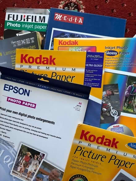 Photo of free Unopened photo paper, laminating pouches and labels (Hallatrow) #2