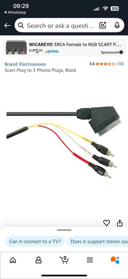 Photo of Scart lead to phono (Maldon CM9) #1