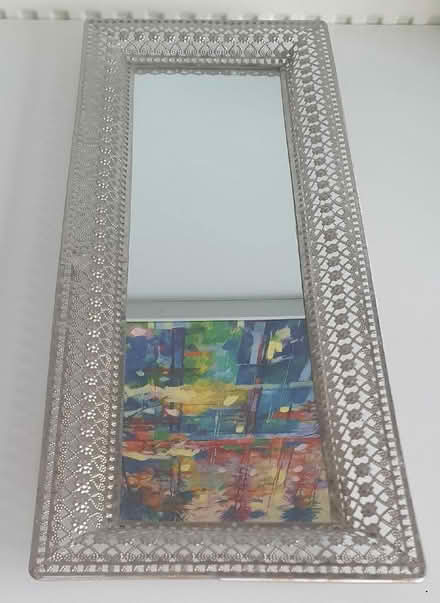 Photo of free Rectangular Silver Metal decorative tray (Glascote B77) #1