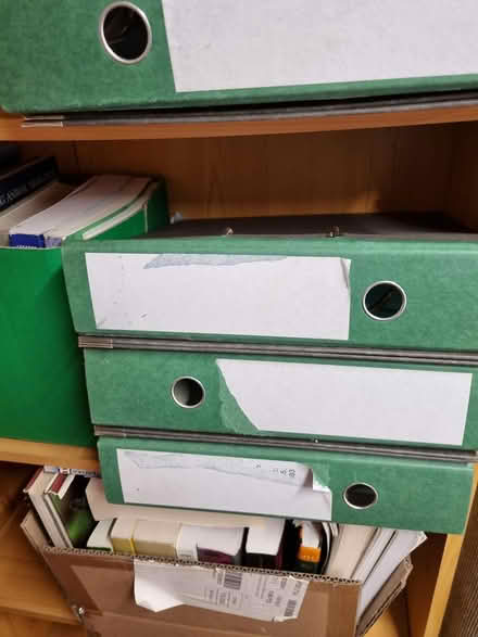 Photo of free 8 green 1 black lever arch files (Near Lowther Gardens FY8) #4