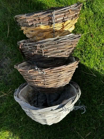 Photo of free 4 Wicker hanging baskets (West Kirby) #1