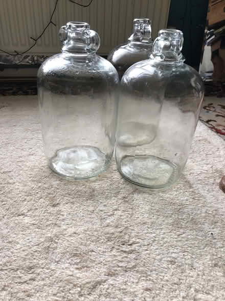 Photo of free 3 x 1 gallon glass demijohns (Nailsworth) #1