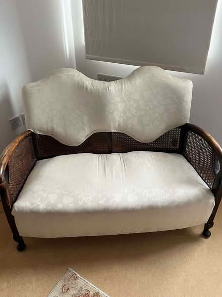 Photo of free Small 2 seater sofa with cane arms and partial cane back. (Wivenhoe CO7) #2