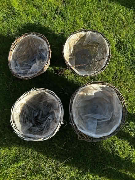 Photo of free 4 Wicker hanging baskets (West Kirby) #3