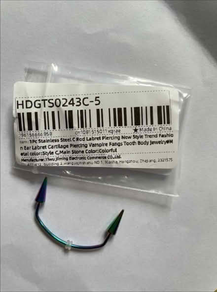 Photo of free 3 x new Body jewellery piercings (Kingston KT1) #1