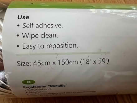 Photo of free Metallic shelf liner (Northway OX3) #2