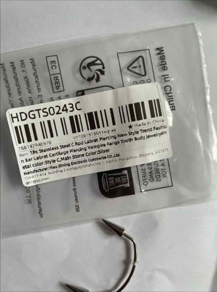 Photo of free 3 x new Body jewellery piercings (Kingston KT1) #4