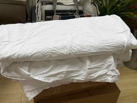 Photo of free White cotton fabric for crafts etc (Exeter EX2) #1