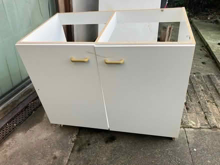 Photo of free Metre long x 57cm depth x 87cm highwhite basic kitchen units (Pannal HG2) #1