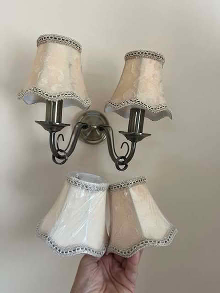 Photo of free Lampshades x2 (Barnard's Green WR14) #1