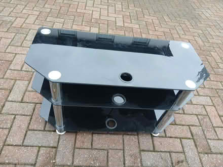 Photo of free TV Stand (Black Glass) (L37) #1