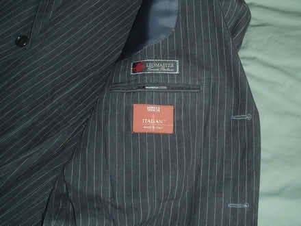 Photo of free M&S Mens Grey Stripped Italian Linen Jacket 46L (Yateley GU46) #2