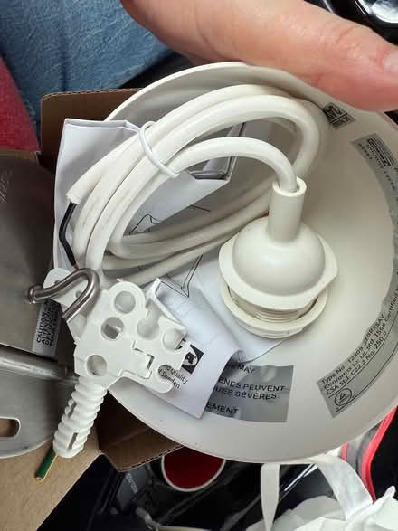 Photo of free Hanging light fixture, minus shade (Palfrey St, Whitney Hill) #3