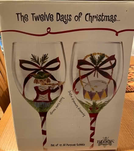 Photo of free 12 Days of Christmas wine glasses (Red Oak Hill Rd Farmington CT) #3