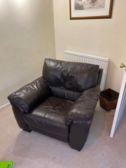 Photo of free Faux Leather 3 seater sofa + chair (Bassett , Southampton) #2