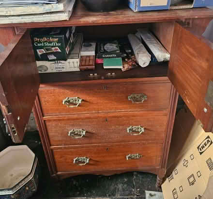 Photo of free cabinet or cupboard with inlaid top (Avonmouth BS11) #2