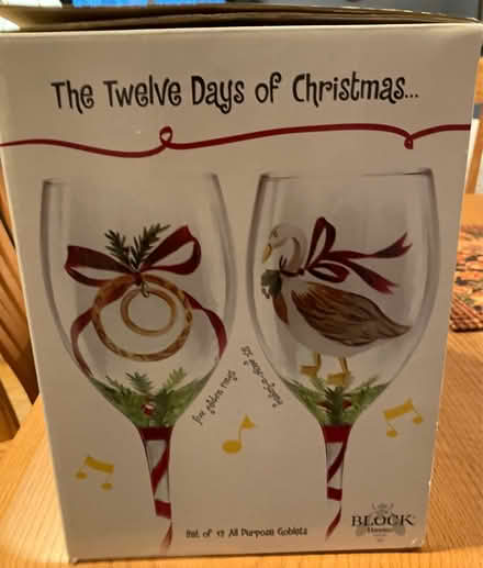 Photo of free 12 Days of Christmas wine glasses (Red Oak Hill Rd Farmington CT) #4