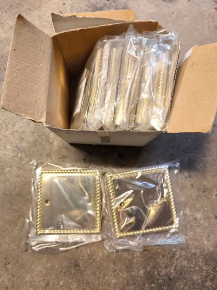 Photo of free 12 Brass Single Socket Blanking Plates (Kenilworth CV8) #1