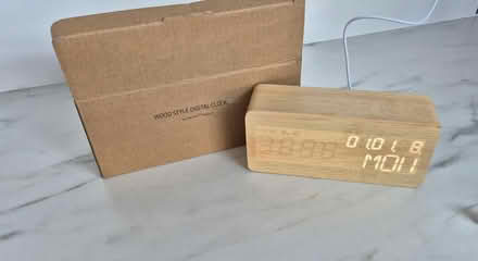 Photo of free Wooden Digital rechargeable clock (St Helier SM4) #1
