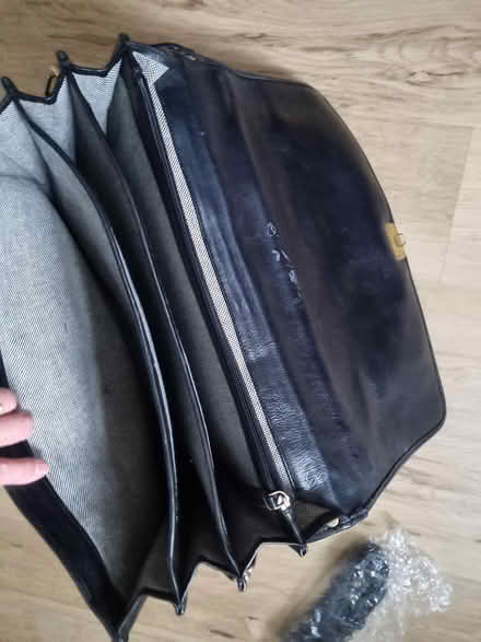 Photo of free Black leather briefcase (Near Lowther Gardens FY8) #3