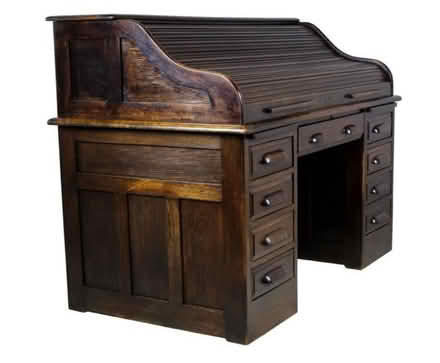 Photo of free solid oak antique desk (Larkspur) #2