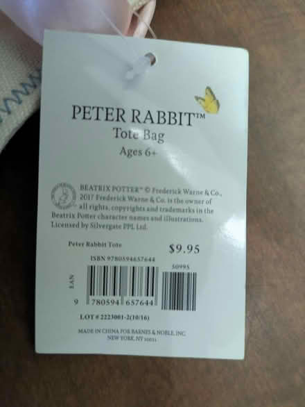 Photo of free Peter Rabbit Tote (East Somerville) #4