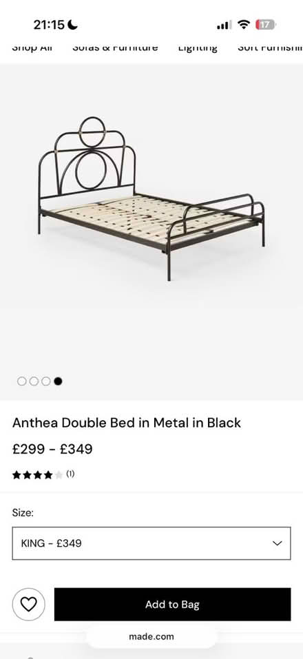 Photo of free MADE king size bed frame (Falconwood DA16) #3