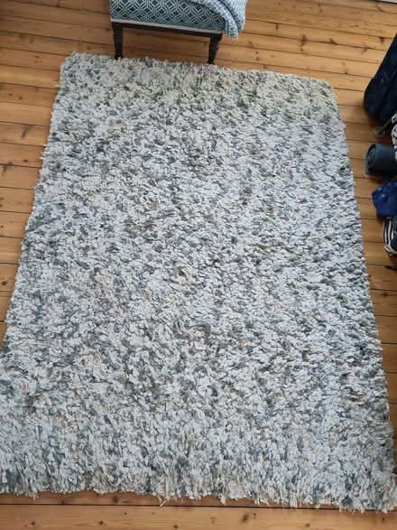 Photo of free Duck egg/ white textured rug (Berkhamsted HP4) #2