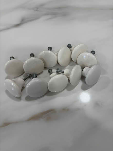 Photo of free 11 White Ceramic Drawer Pulls (Thornwood, NY) #1