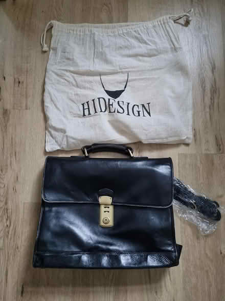 Photo of free Black leather briefcase (Near Lowther Gardens FY8) #1