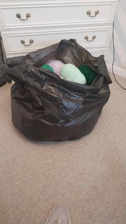Photo of free Black bag of mixed wool (HA3 9AJ) #2