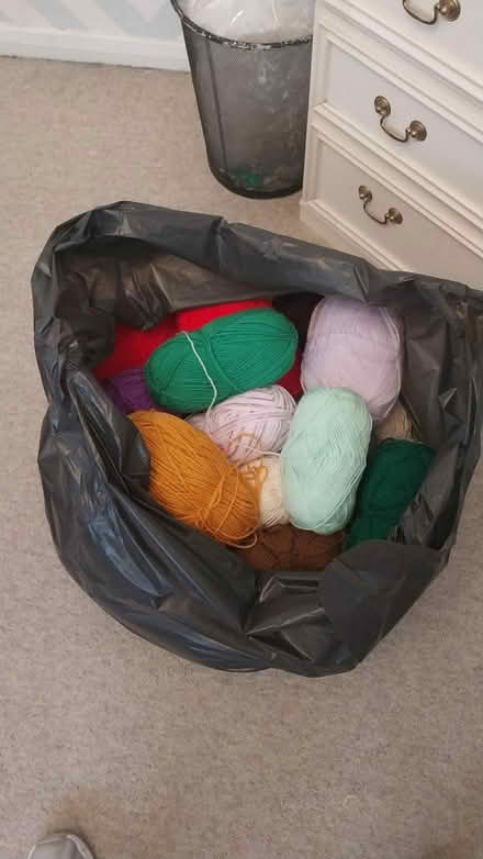 Photo of free Black bag of mixed wool (HA3 9AJ) #1