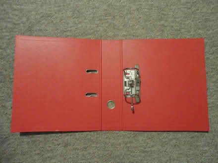 Photo of free 4 red lever arch files used (St albans) #4