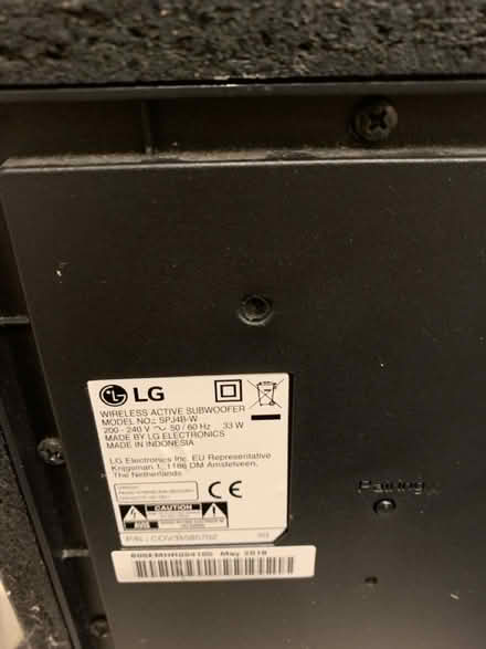 Photo of free LG Wireless Active Subwoofer (Alexandra Palace N22) #2