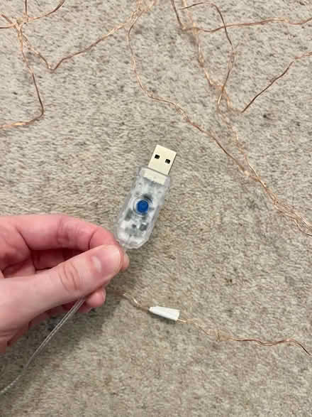 Photo of free Long string of warm white USB fairy lights on a copper wire (Hertford Heath SG13) #4