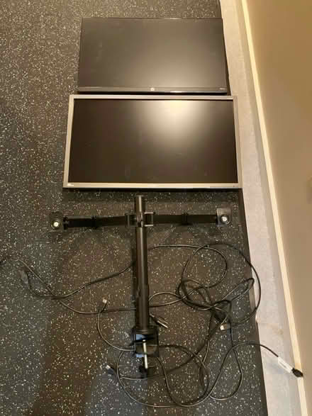 Photo of free Two monitors and mounting arm (Pittsburgh) #1
