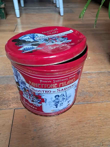 Photo of free Large tin with lid (OX25, Weston on the green) #2