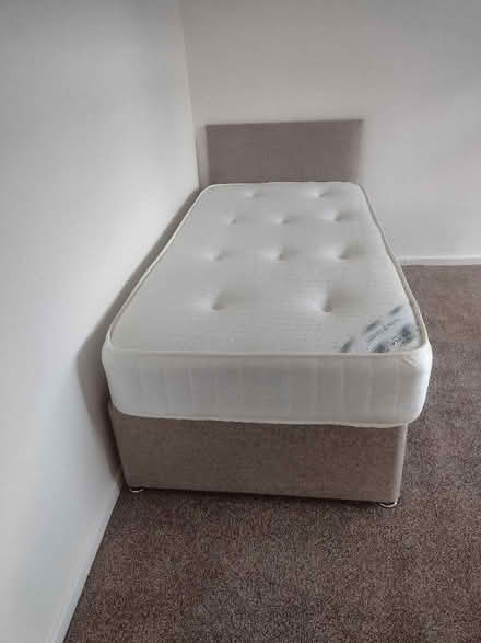 Photo of free Single divan bed, mattress and headboard (Ashton-U-Lyne OL6) #1