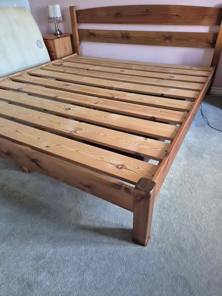Photo of free Wooden Super King Bed & Sturdy Matress (Little Canfield CM6) #3