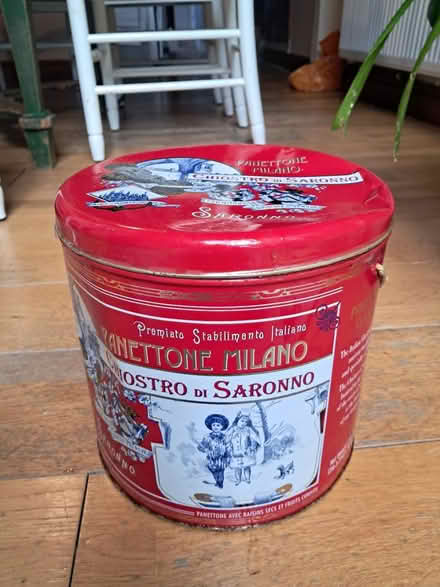 Photo of free Large tin with lid (OX25, Weston on the green) #1