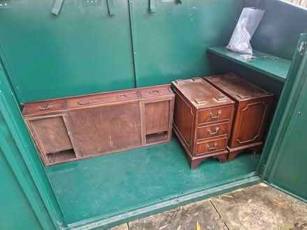 Photo of free Leather-topped wood desk -3 pieces (S118QE) #2