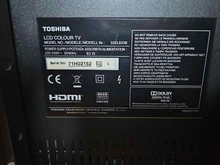 Photo of free Toshiba 32 inch tv (Smiths Estate OX28) #4