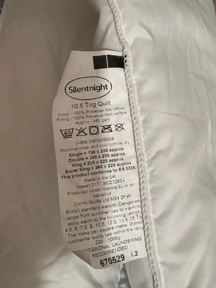 Photo of free Super King Duvet Inner (OX16 Cherwell heights) #2