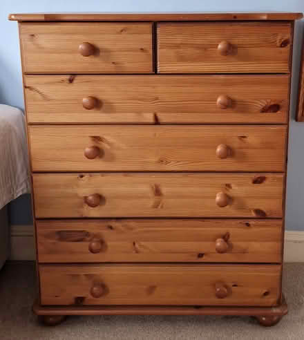Photo of free Pine chest of drawers (Ashtead) #1