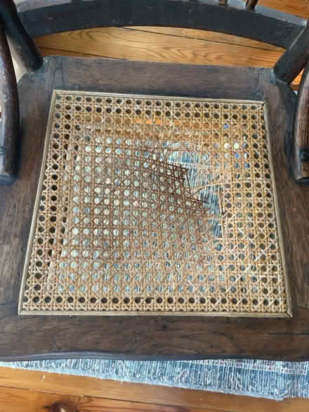 Photo of free Antique wooden chair for recanting (Columbia Heights) #2