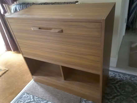 Photo of free teak coloured hi fi/storage unit (The Rock TF3) #1