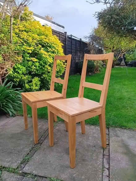 Photo of free Ikea wooden chairs x2 (Sutton Coldfield B72) #2